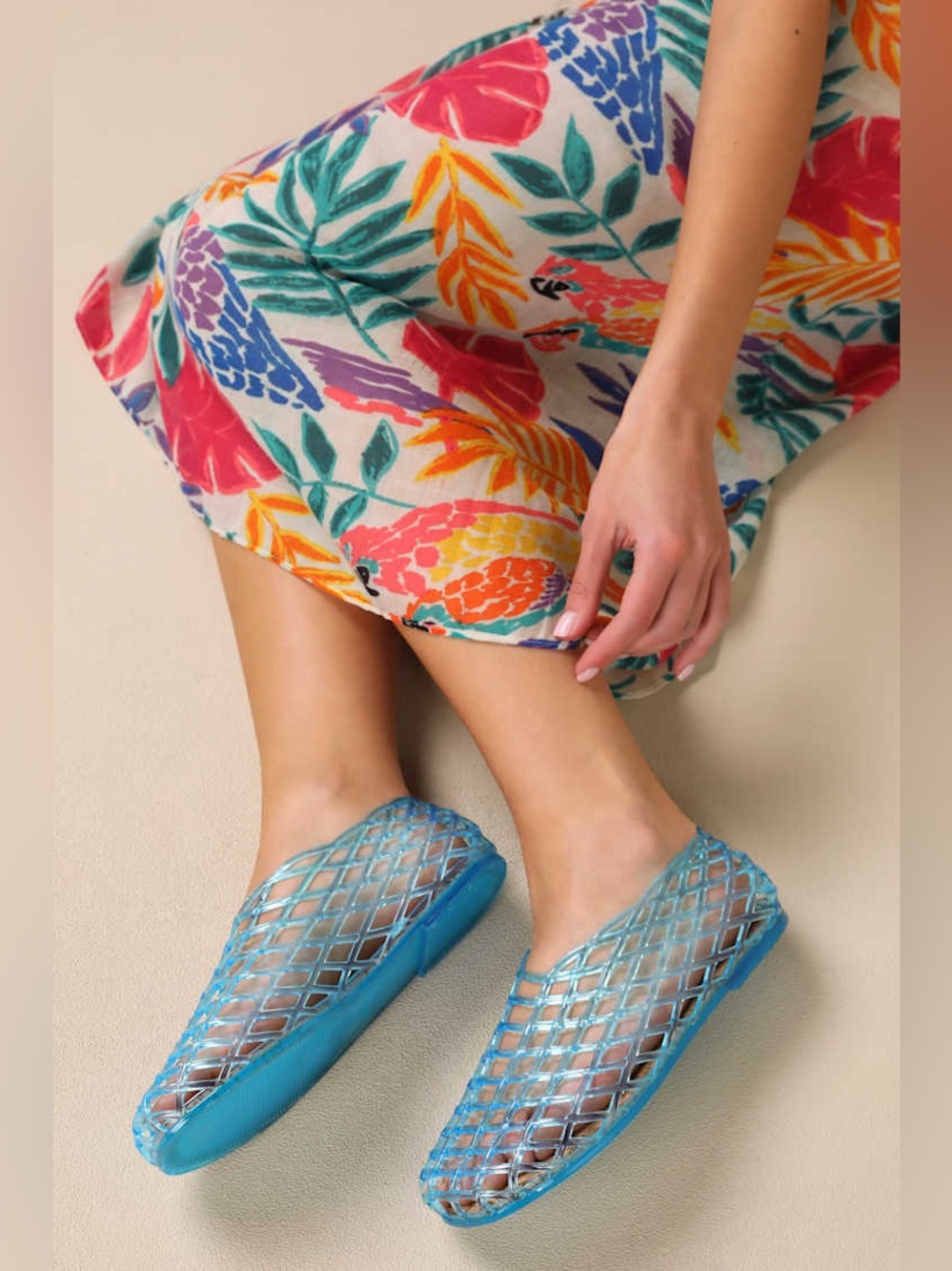 Coconuts by Matisse Teal Blue Mesh Slip-On Flats